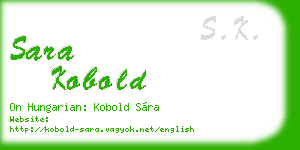 sara kobold business card